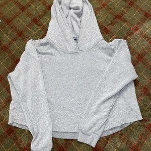 Brandy Melville piper grey cropped hoodie